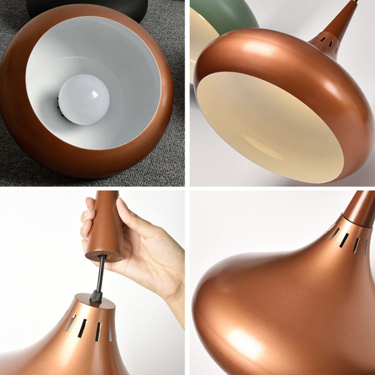 Decorative Lamps And Lanterns Modern And Simple Single Head Solid Wood Chandelier