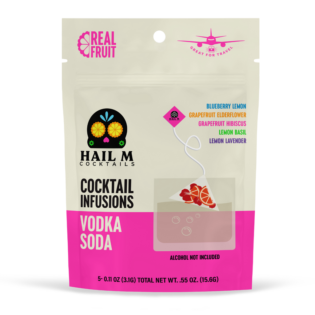 Vodka Soda Infusion Kit – Sugar Free - Travel Cocktail Tea Bags